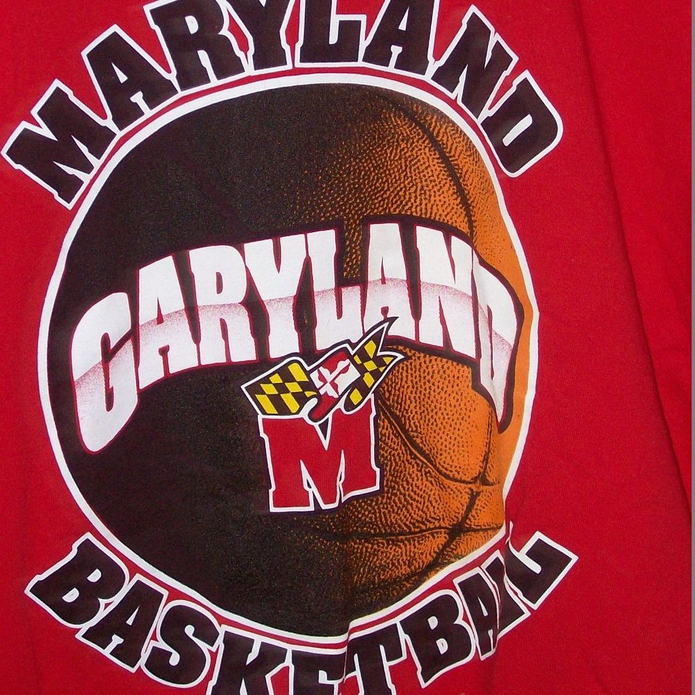 VINTAGE MARYLAND TERRAPINS T-SHIRT MEN'S  BASKETBALL GARYLAN MEN'S XL NEW